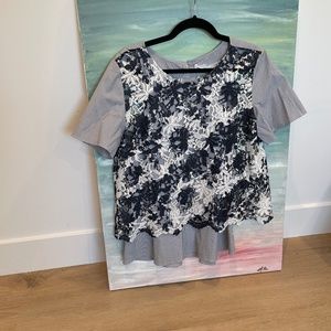 Thakoon Blue and White Top Size 6